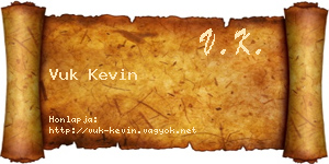 Vuk Kevin névjegykártya